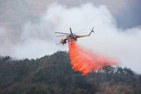 산림청 초대형헬기 산불진화 사진